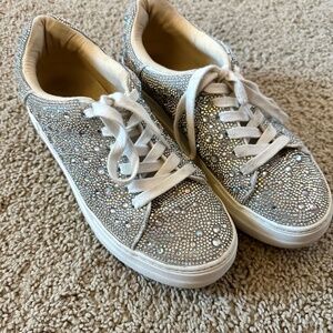 Betsy Johnson Rhinestone Sneakers 7M